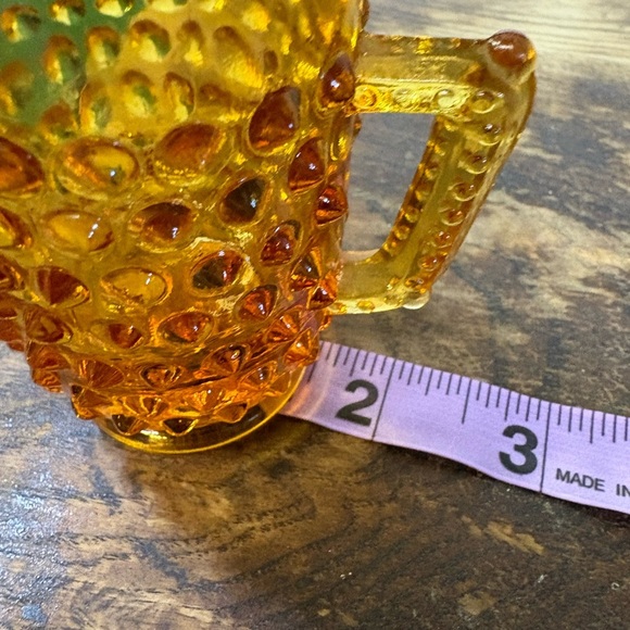 Vintage Fenton Amber Hobnail Glass Pitcher - Picture 5 of 6